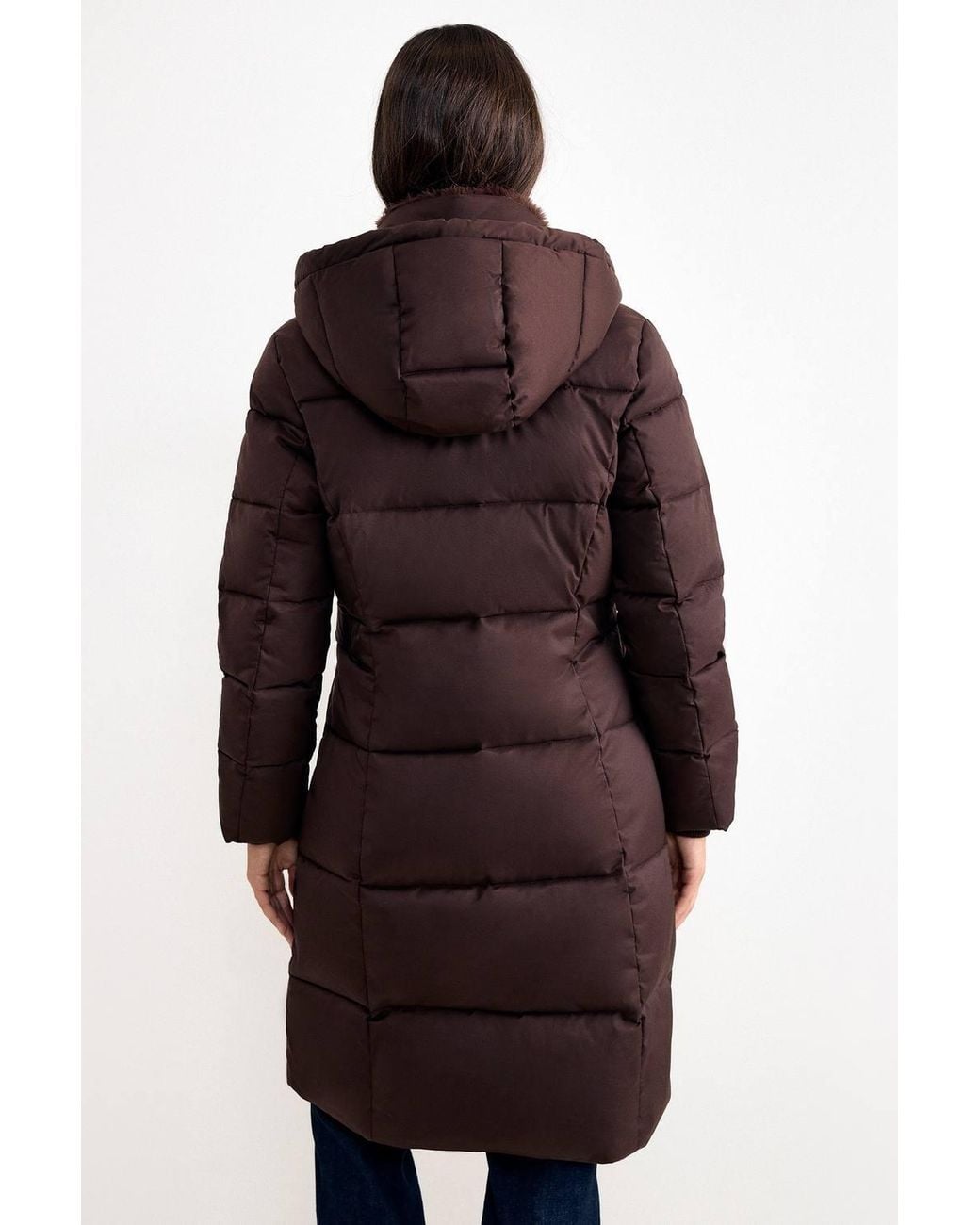 Phase Eight Brown Yasmine Puffer Coat