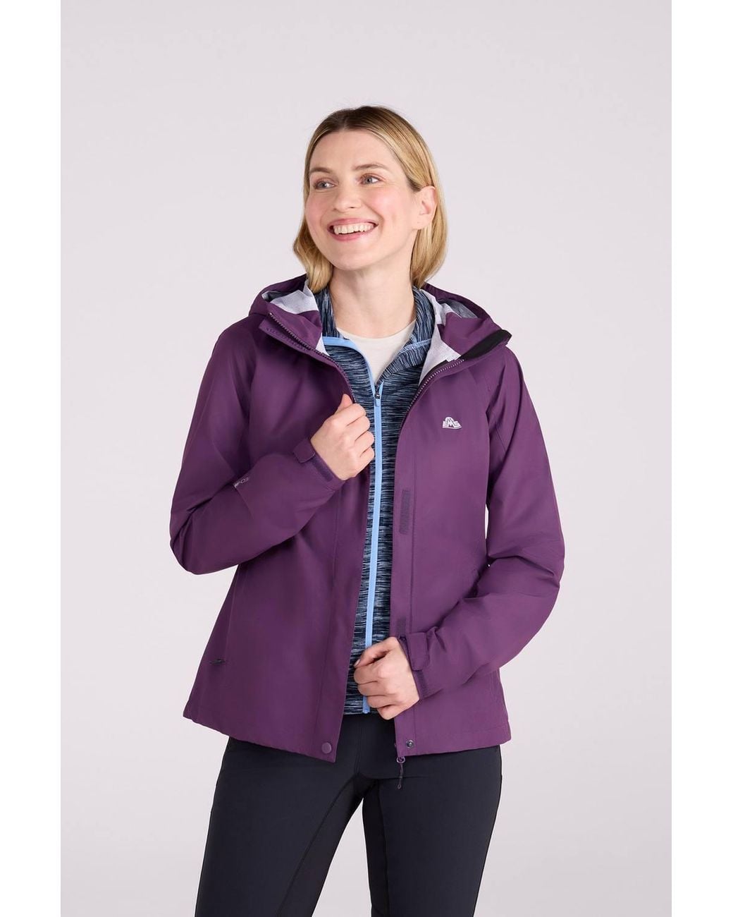 Mountain Warehouse Purple 'Thunderhead' 2.5 Layer Extreme Waterproof Breathable Packable Jacket