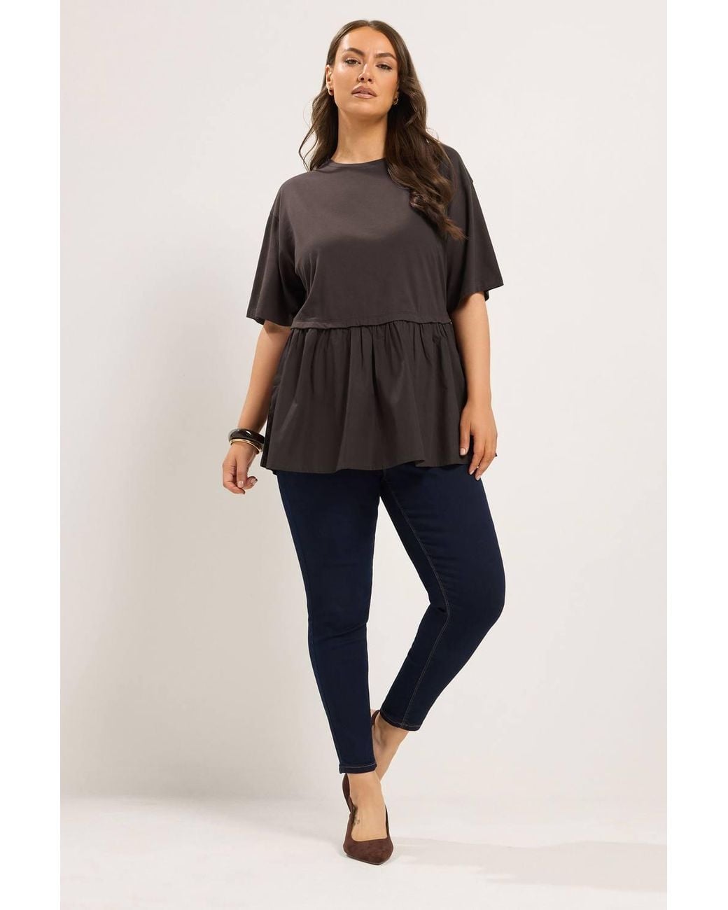 Yours Black Poplin T-Shirt