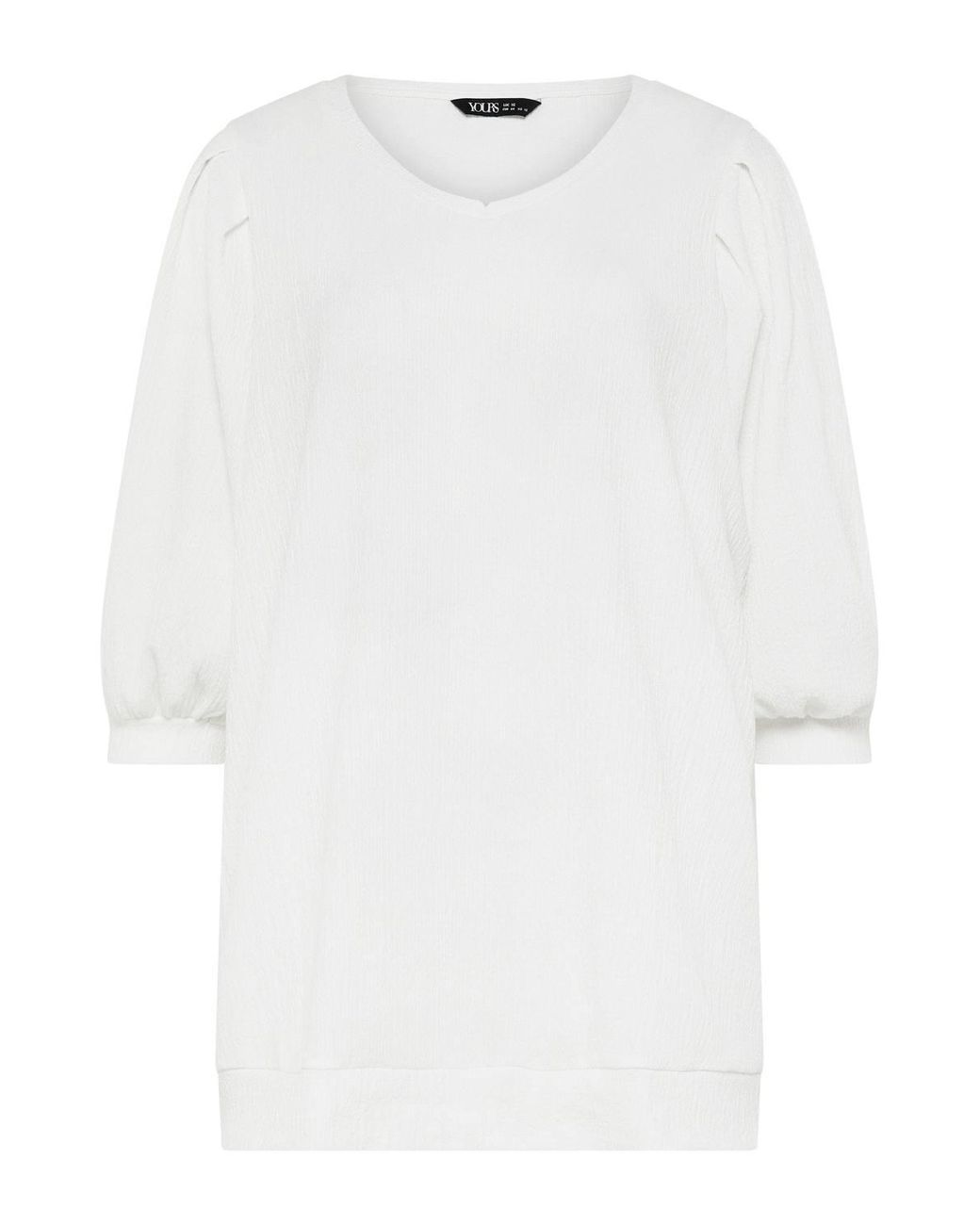 Yours White Puff Sleeve Top