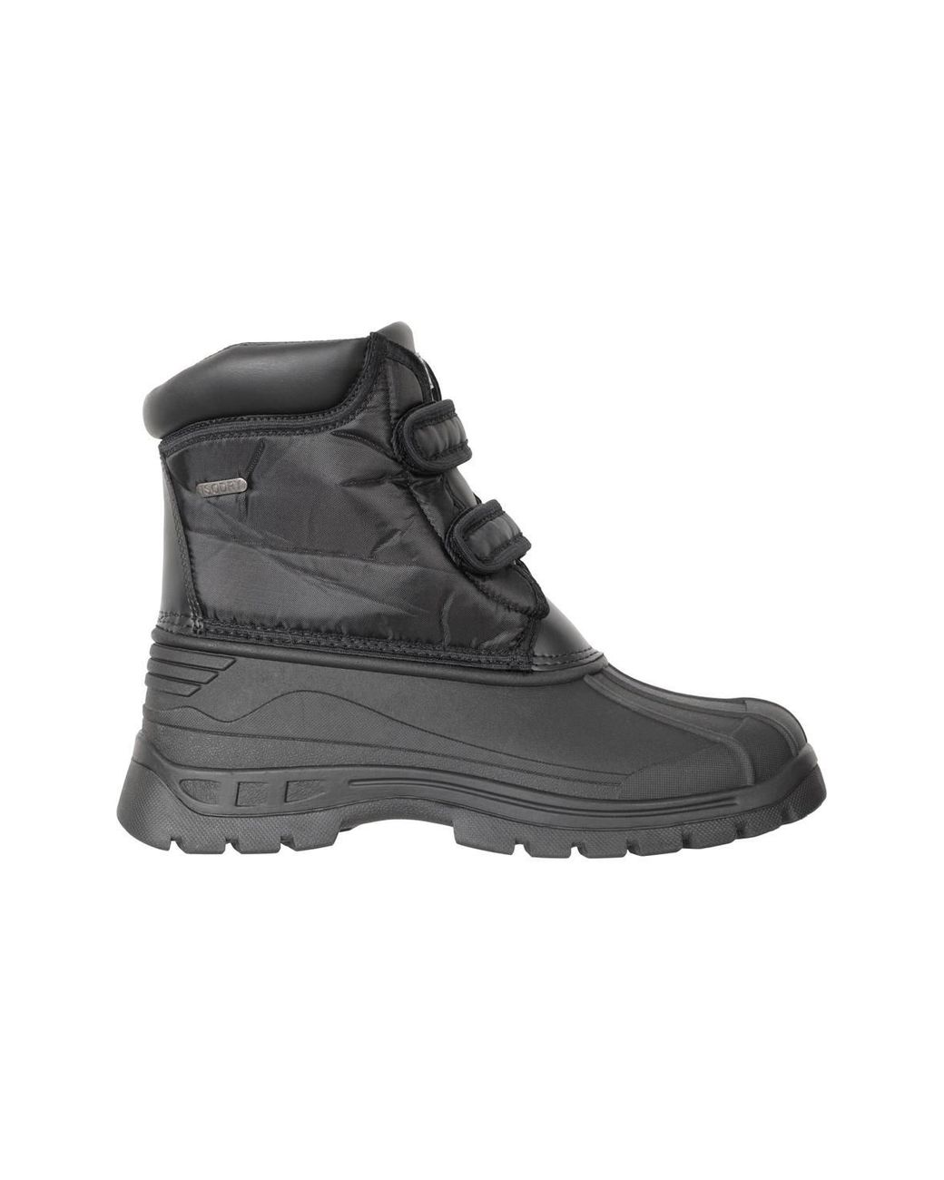 Mountain Warehouse Black 'Grit' Cushioned Waterproof Touch Strap Short Muck Hiking Boots