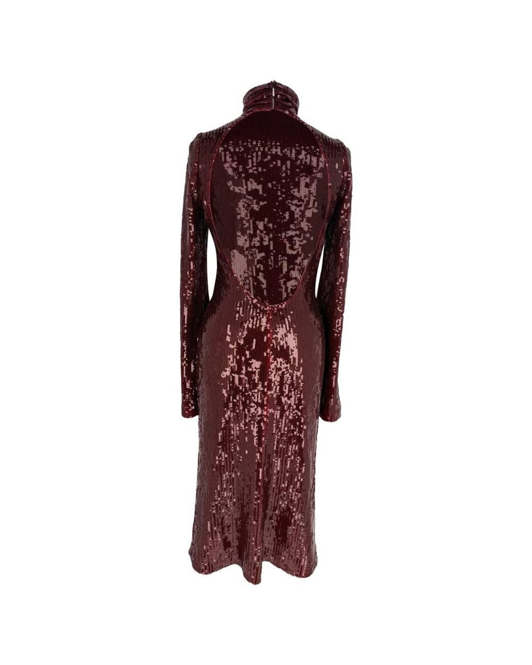 Galvan Red Preloved London Orb Sequined Midi Dress