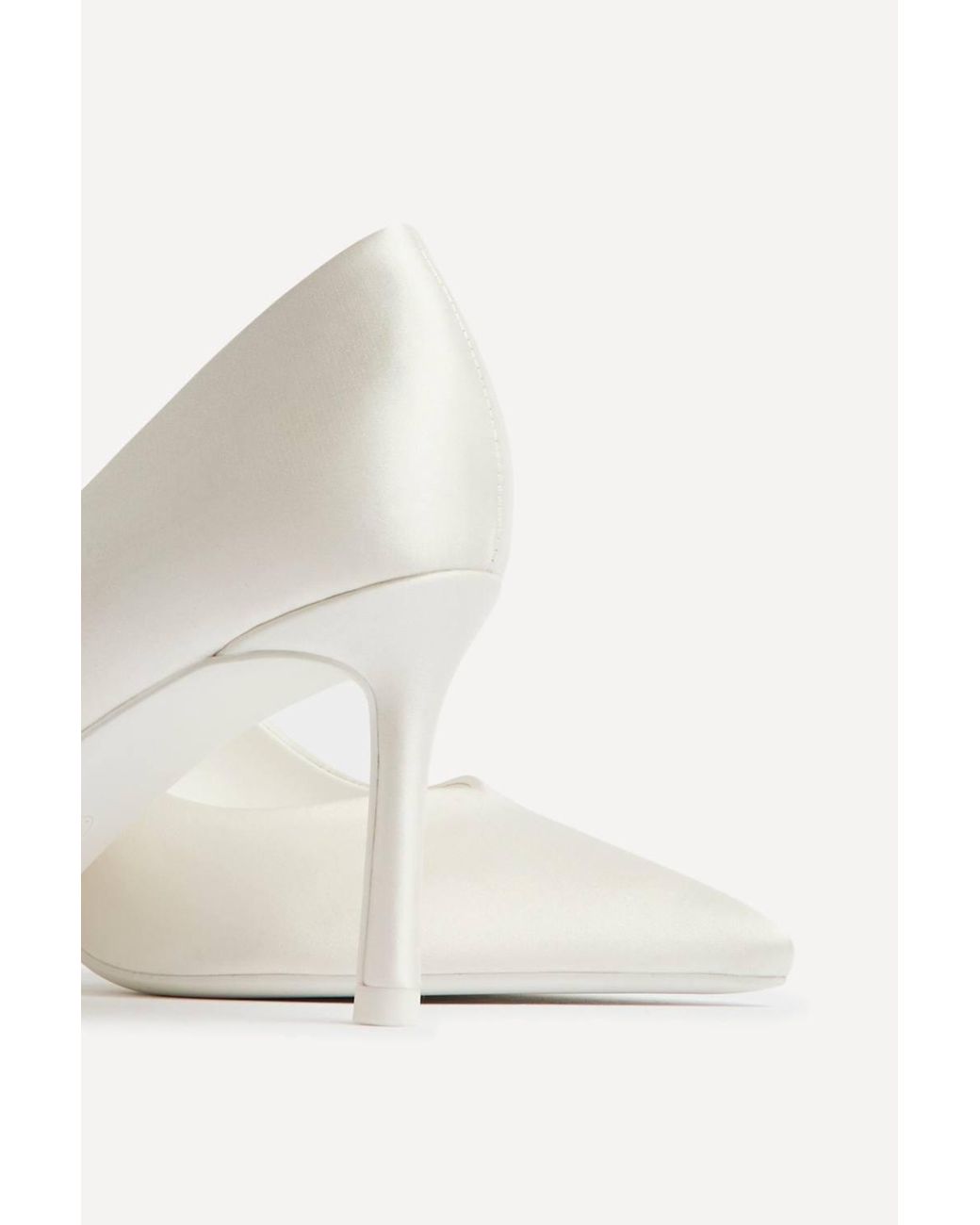 Linzi White Classic Bridal Ivory Satin Court Heels