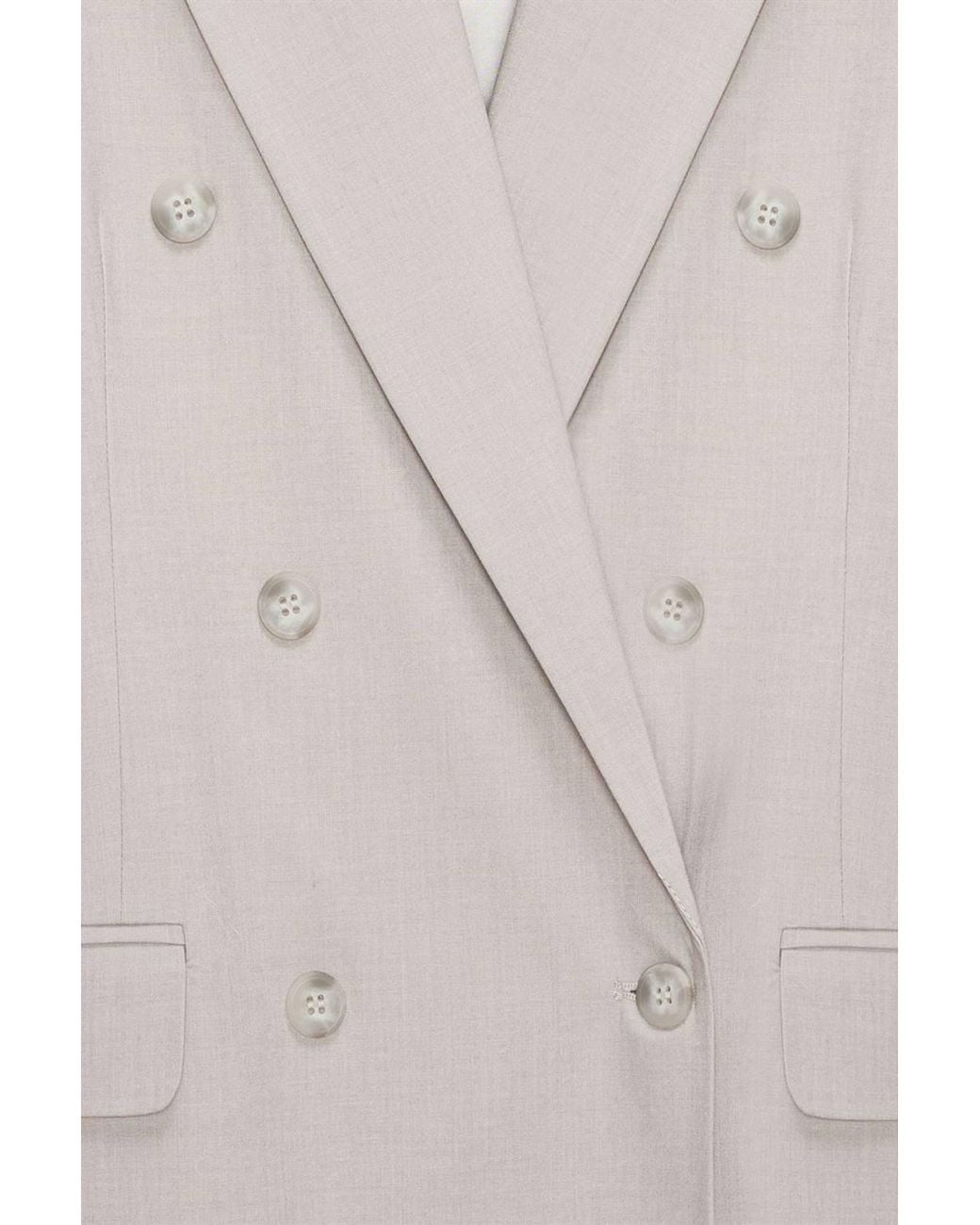 Dilvin Gray Long Crepe Blazer Jacket