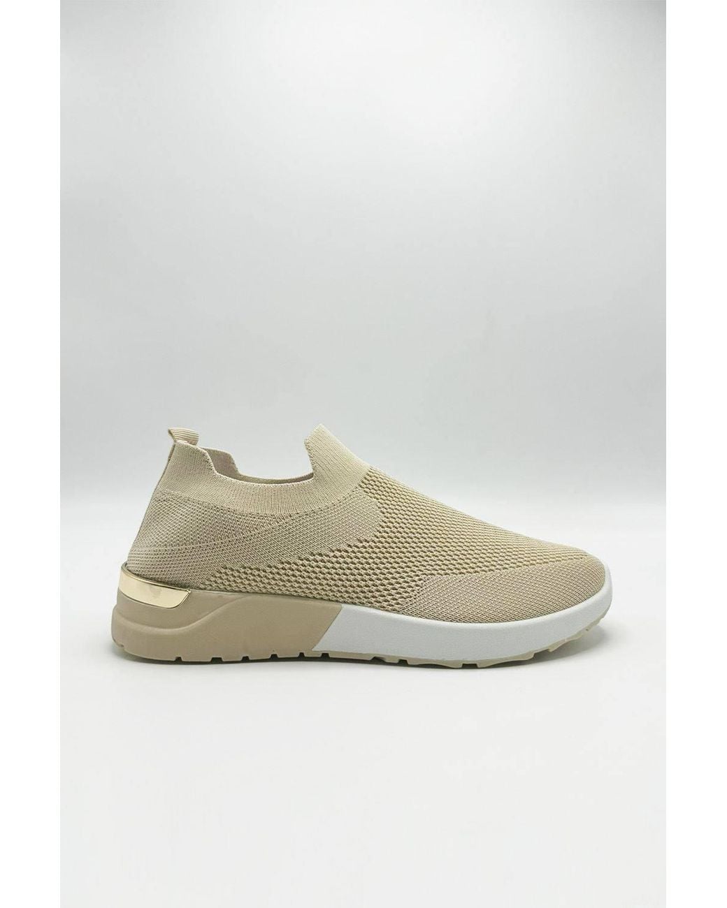 Miss Diva Natural Chelsey Slip On Trainers