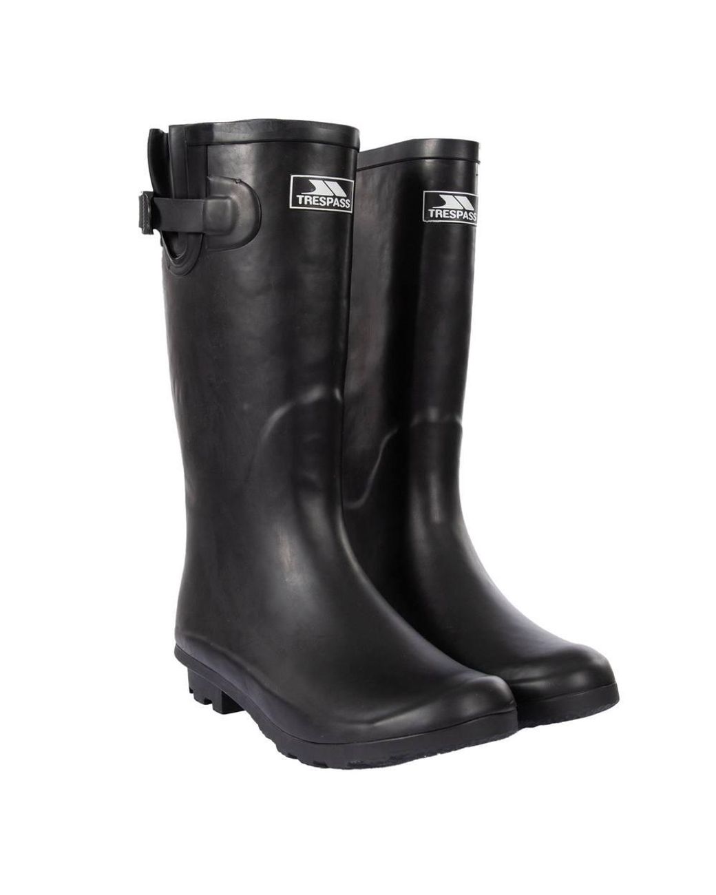 Trespass Black Damon Waterproof Wellington Boots