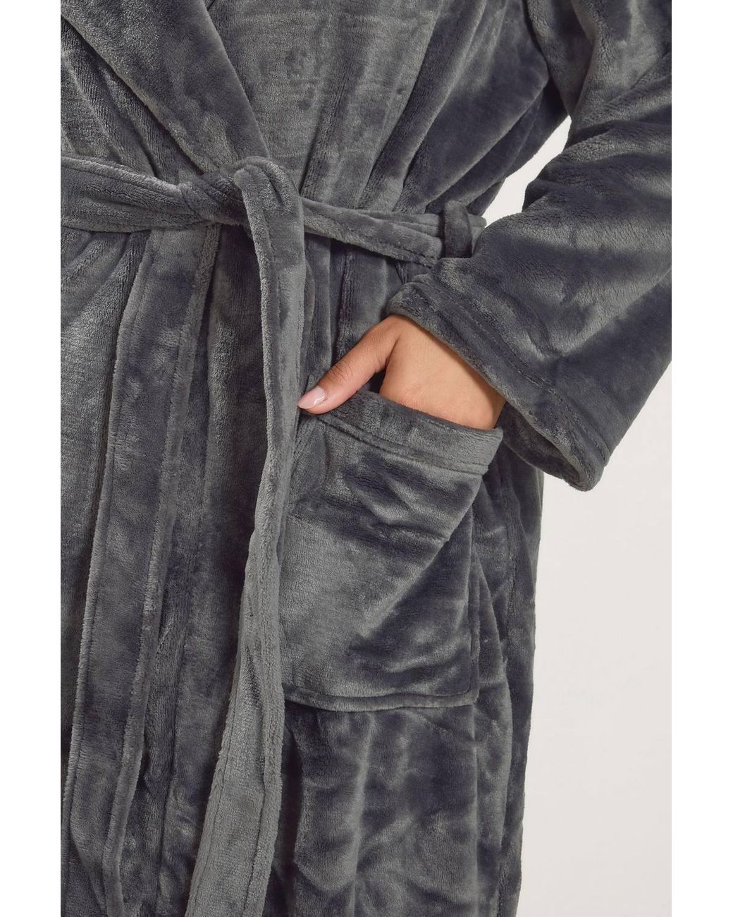 Yours Gray Luxe Dressing Gown
