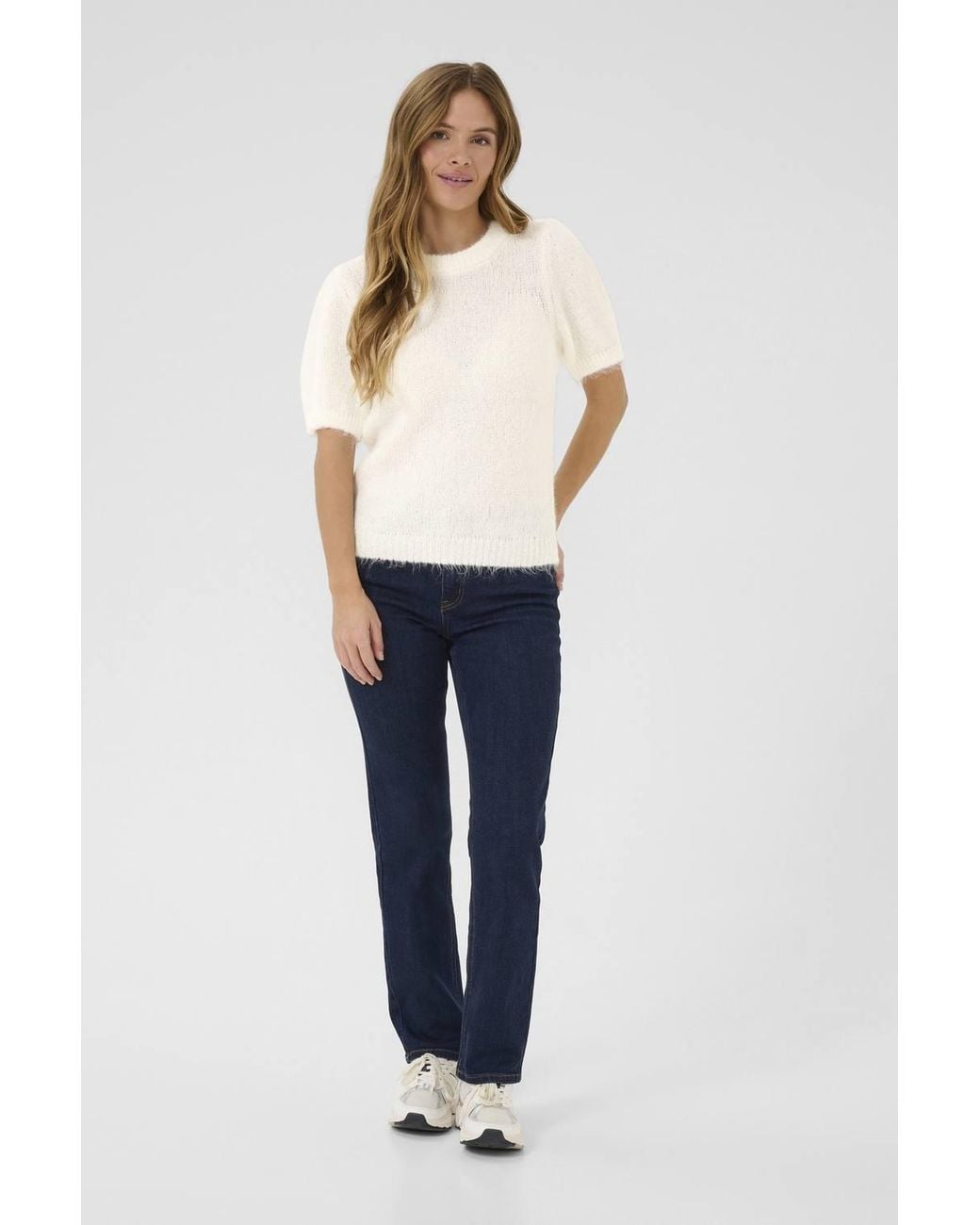 Kaffe Blue Kaemilie Tie Back Half Sleeves Pullover