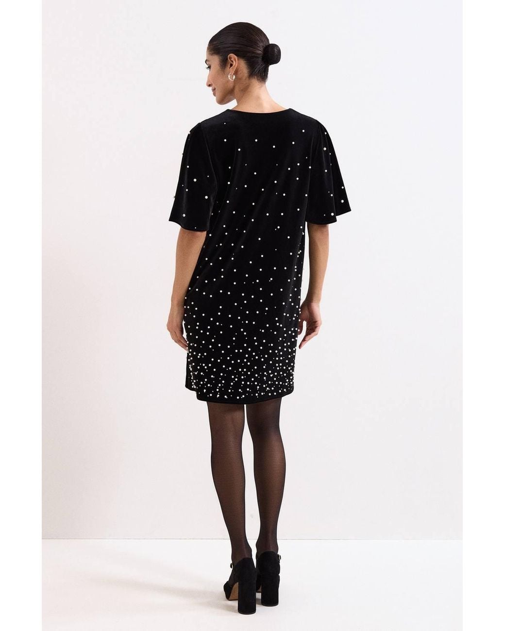 Phase Eight Black Pennie Velvet Dress