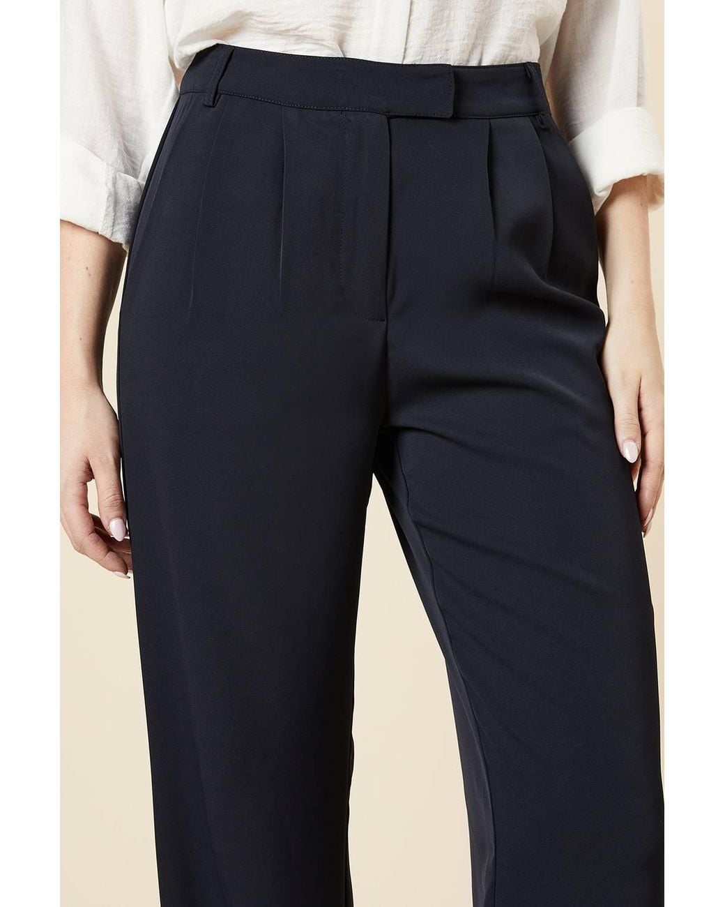 Dorothy Perkins Blue Straight Leg Pants