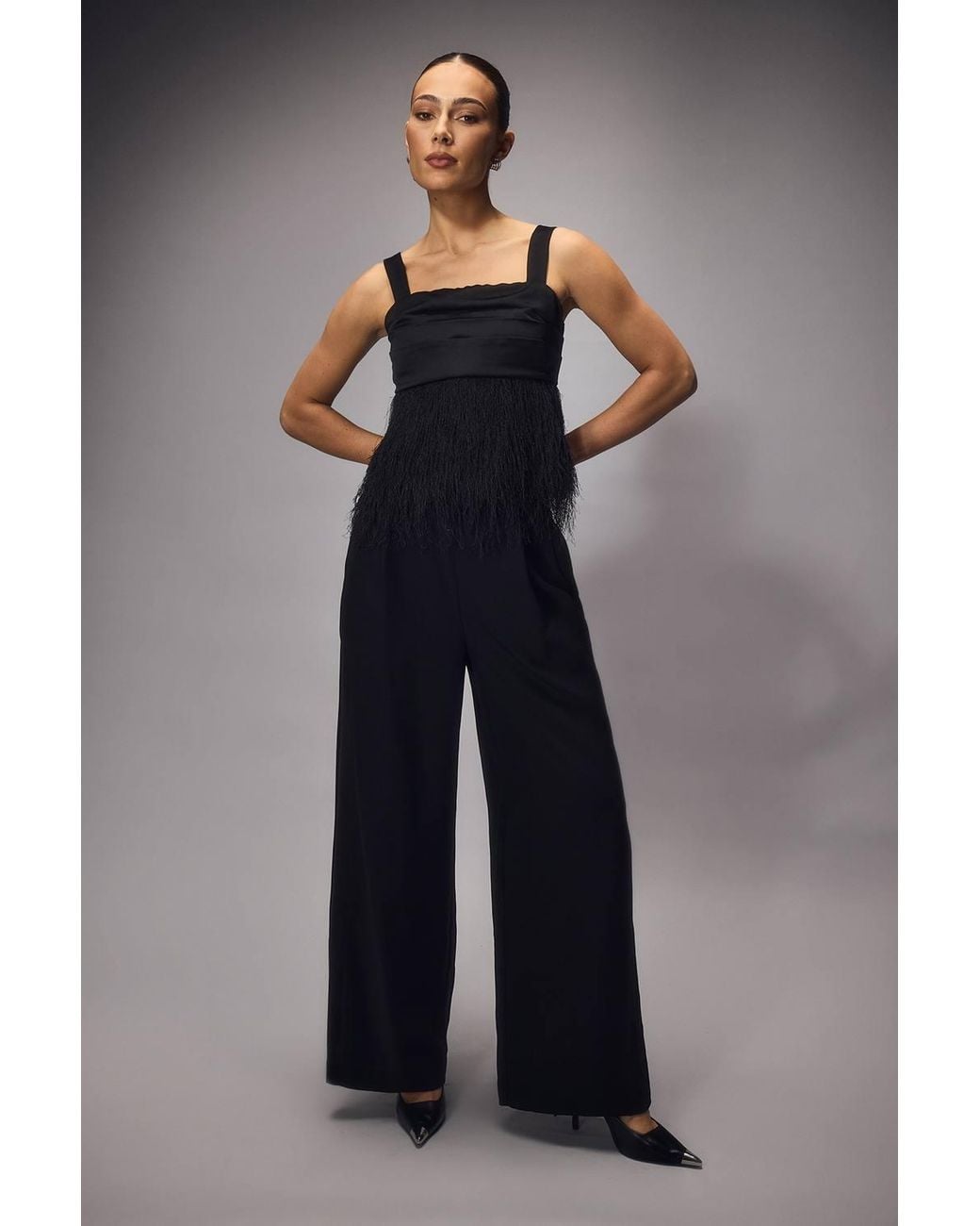 Coast Black Muse Fringed Sleeveless Top