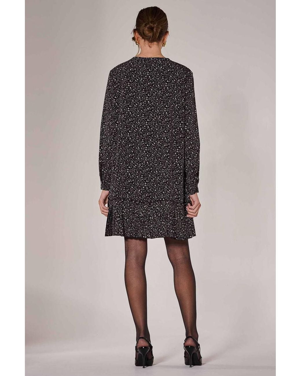 Jolie Moi Brown Long Sleeve Shirt Dress