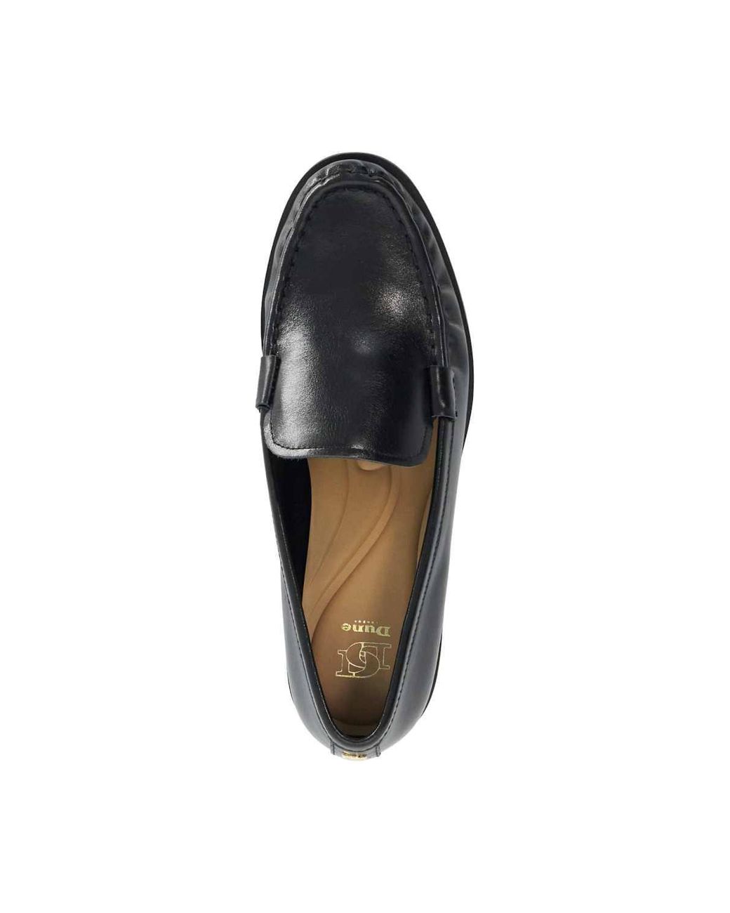Dune Black 'Grates' Leather Loafers