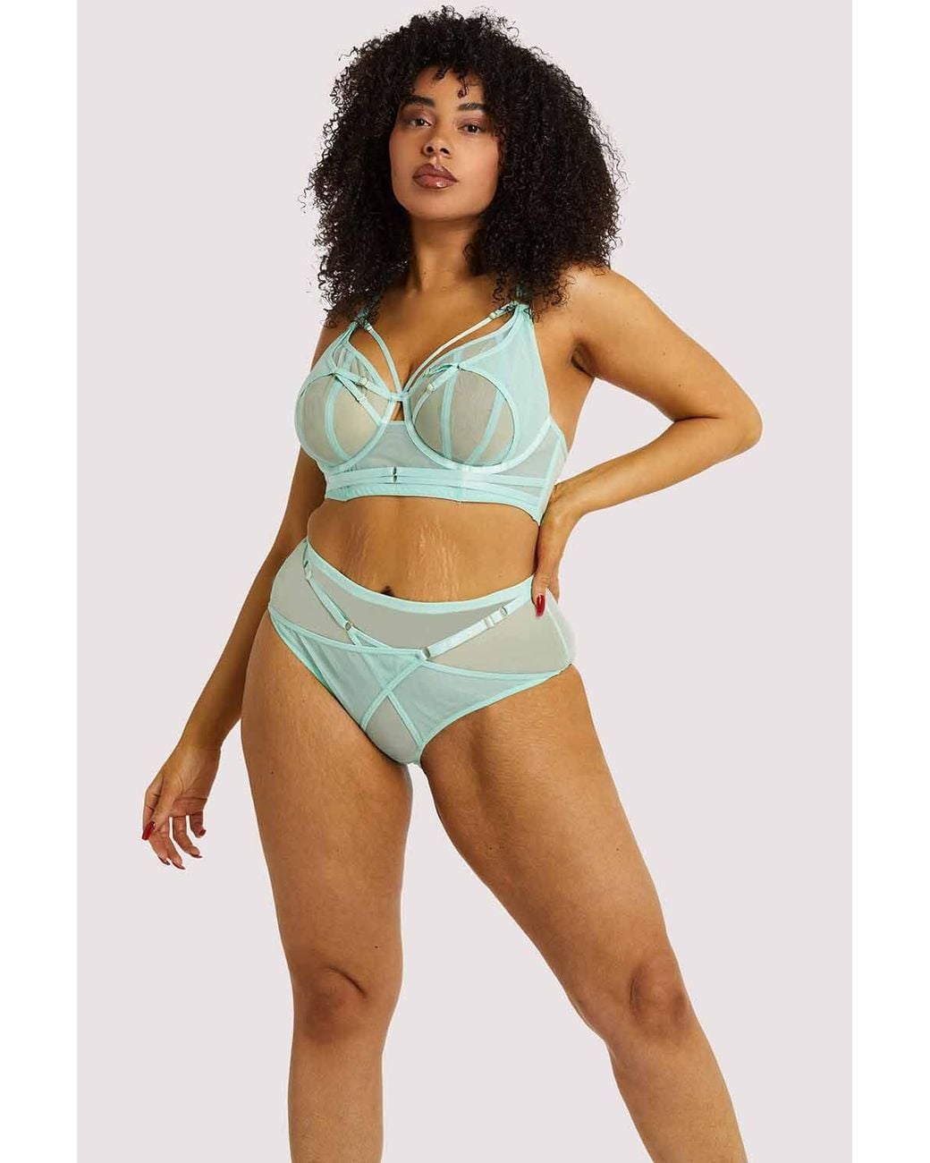 Playful Promises Blue Eddie Crossover Wrap 'Bra'