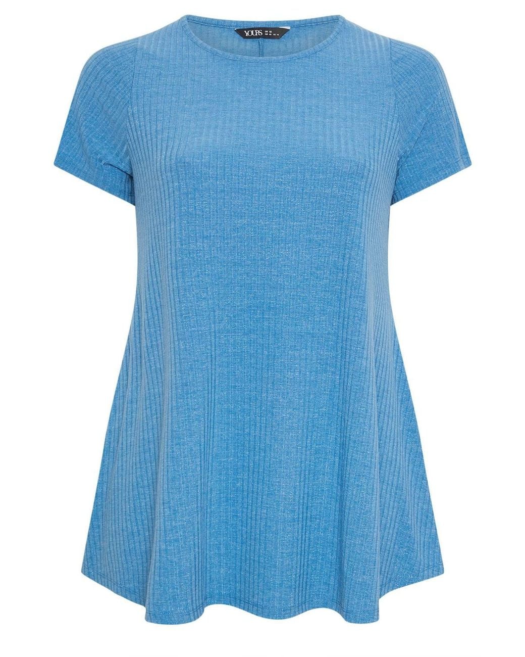 Yours Blue Shimmer Swing T-Shirt