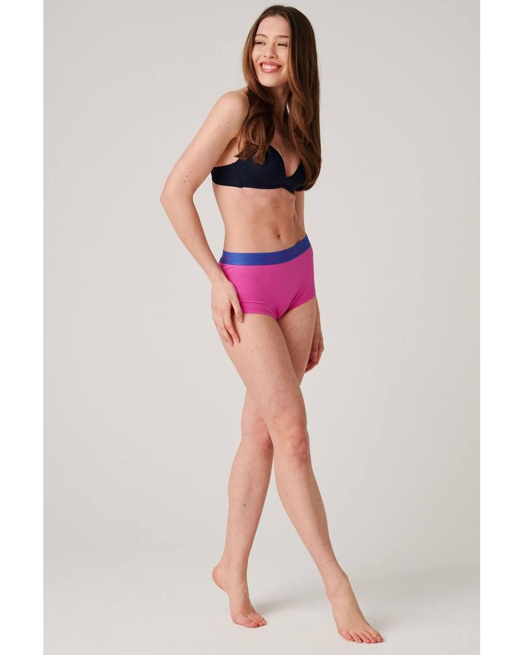 British Boxers Pink Pack Of Three "Amusements" Cotton Hipster Boxer Briefs