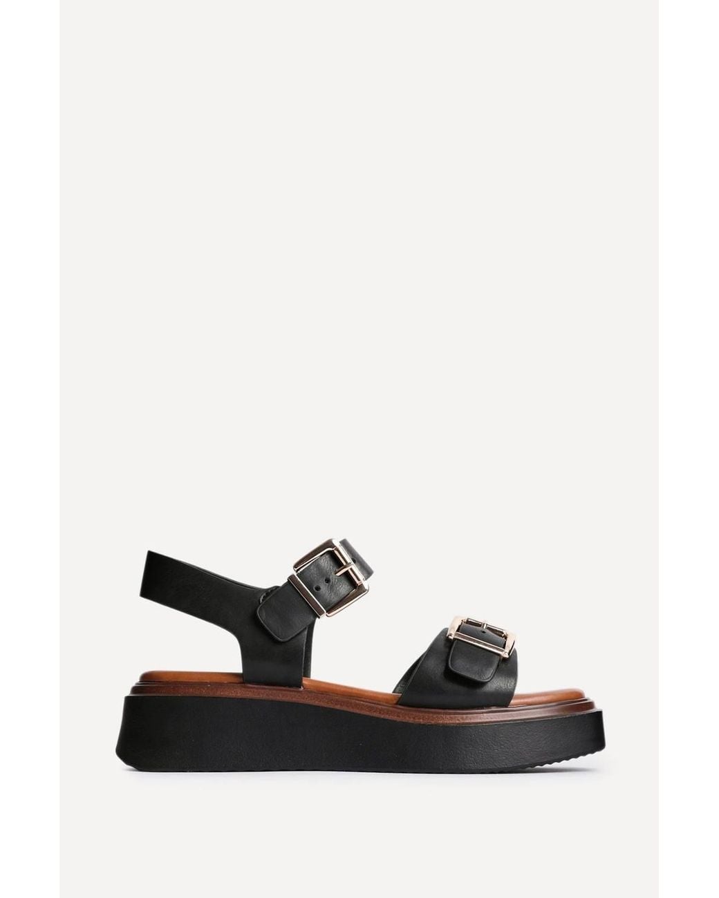 Linzi Black Preserve Flatform Sandals