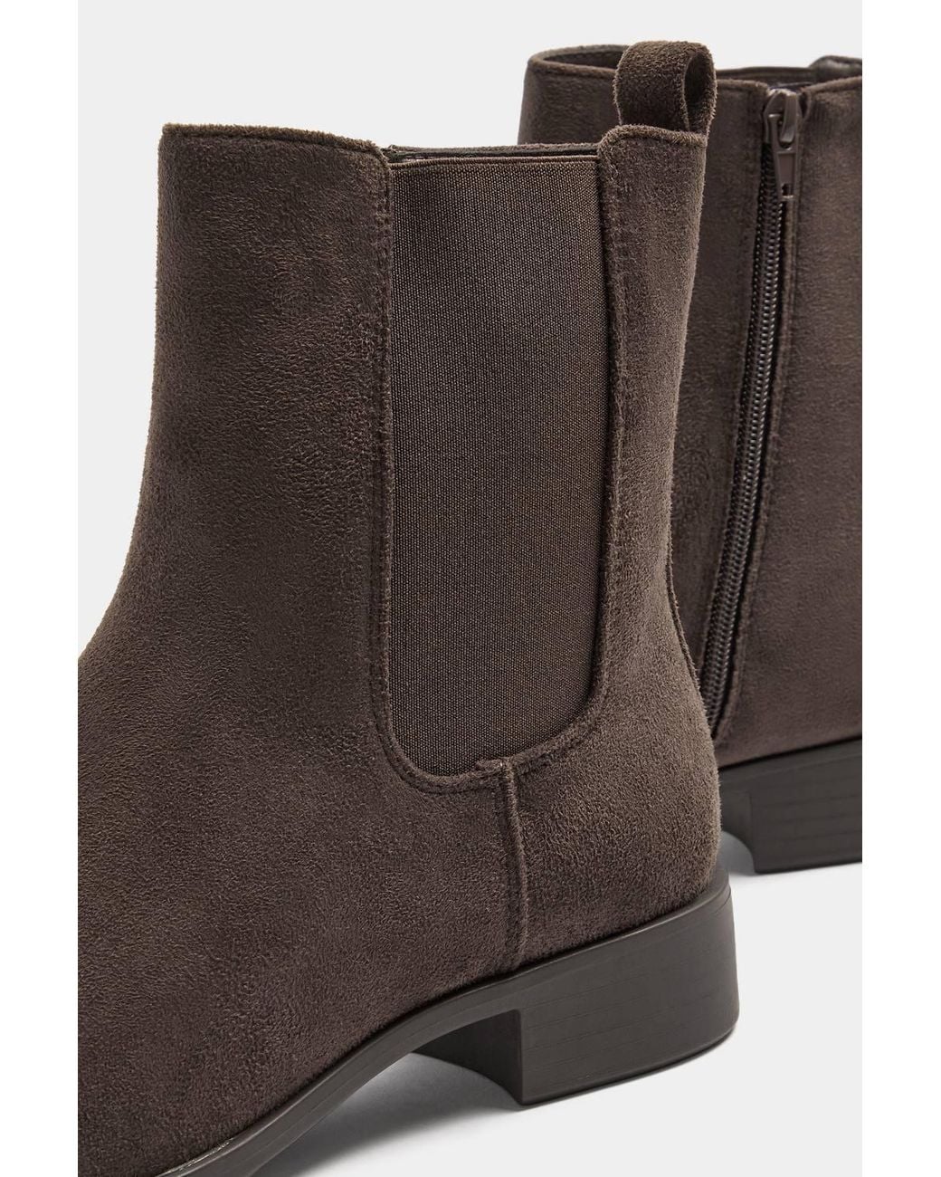Long Tall Sally Black Faux Suede Chelsea Boots