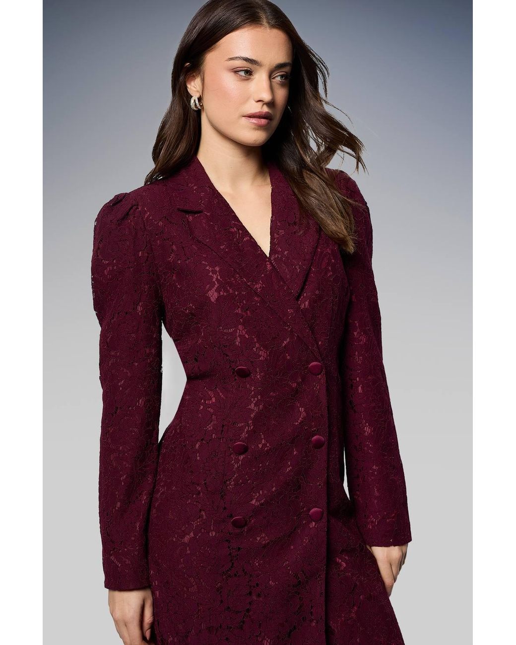 Dorothy Perkins Blue Lace Blazer Dress