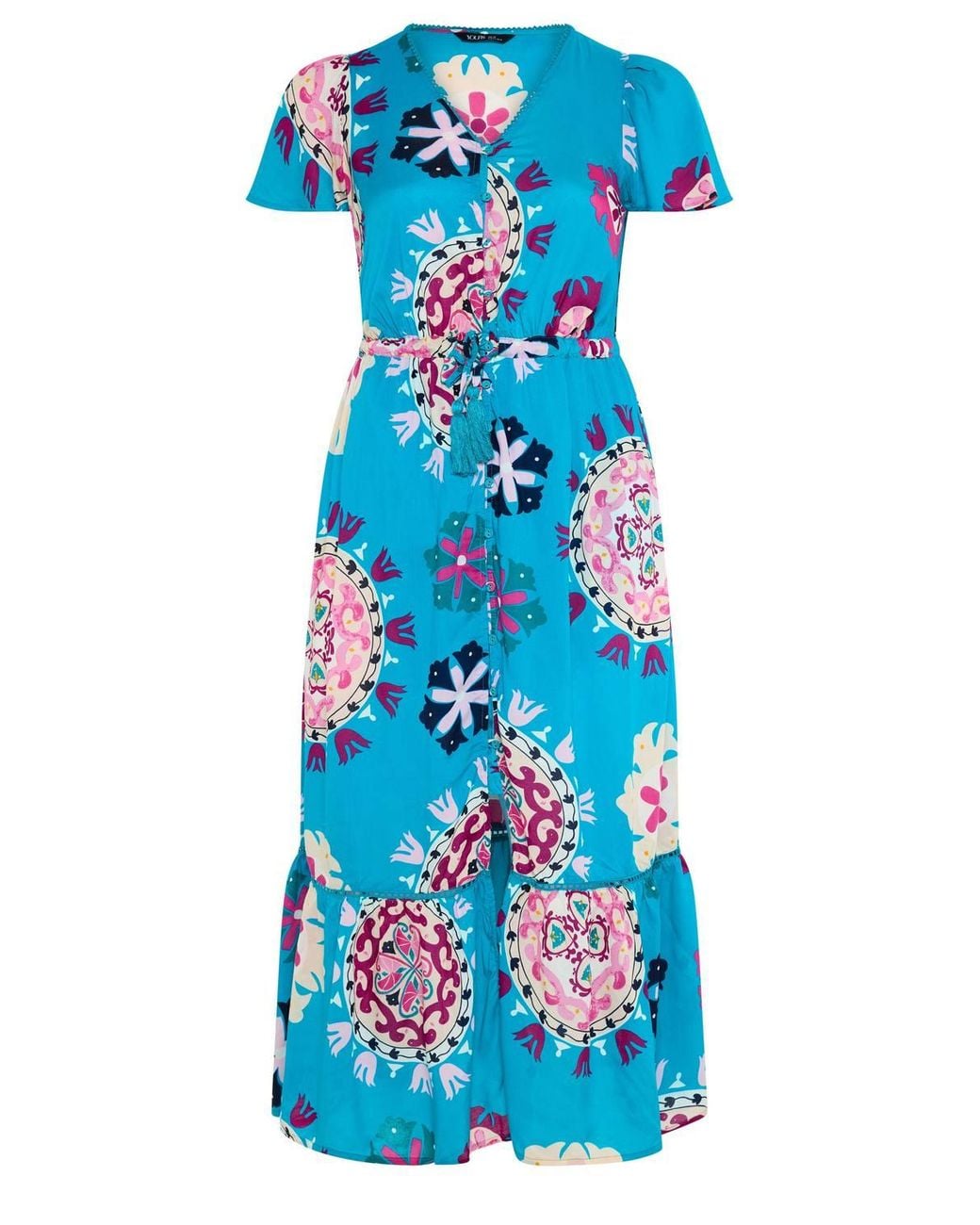 Yours Blue Printed Maxi Dress