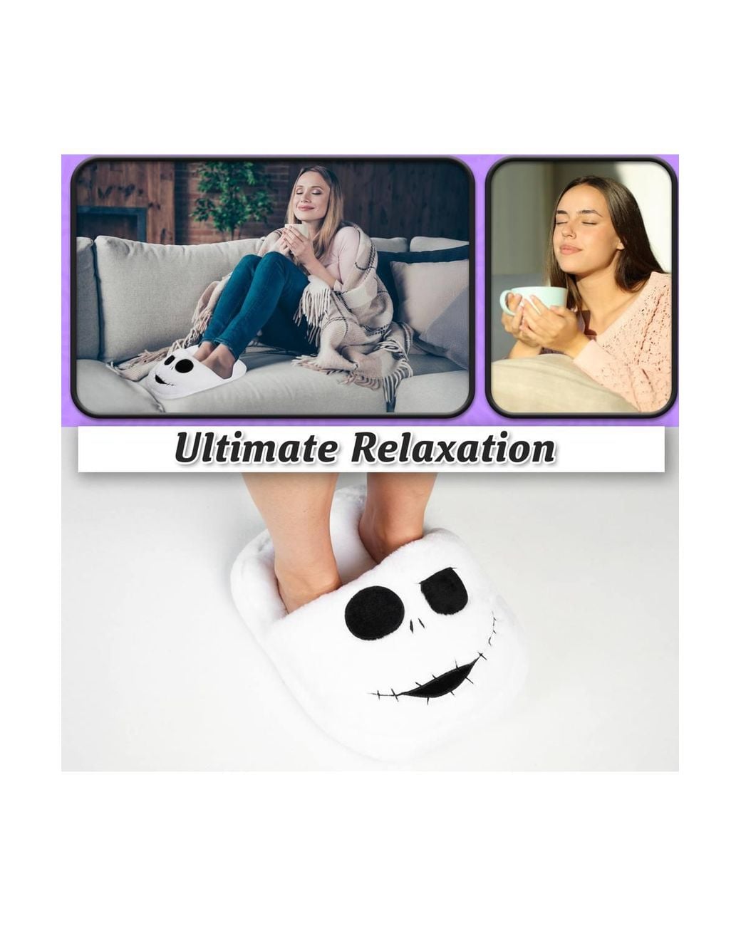 Disney White Jack Skellington Footwarmer Winter Christmas Gift