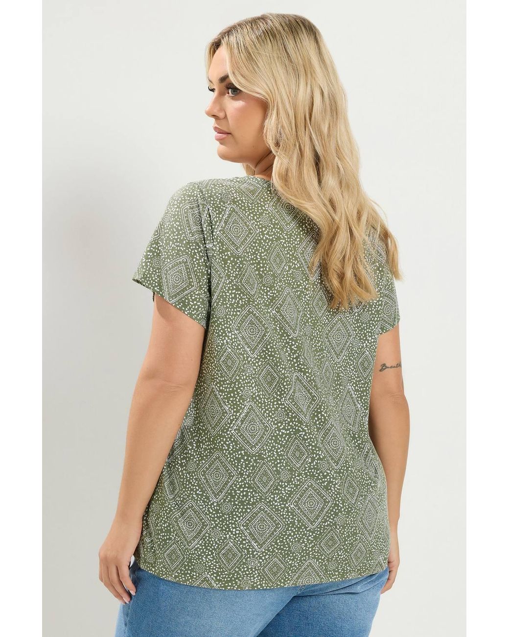 Yours Green 2 Pack Curve Tile T-Shirts