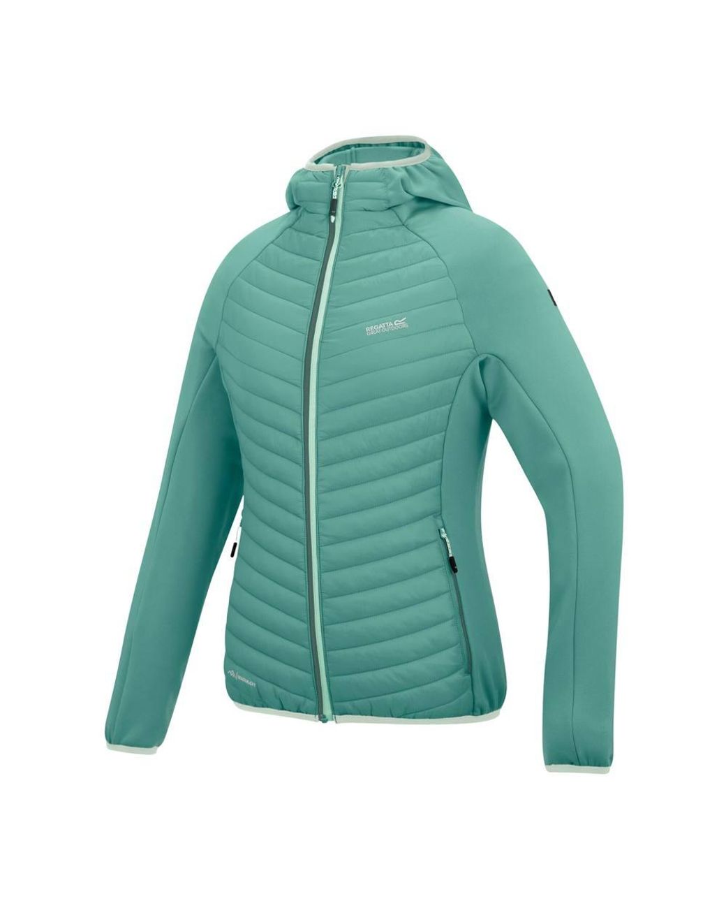 Regatta Green Andreson Stretch Water-Repellent Hybrid Quilted Jacket