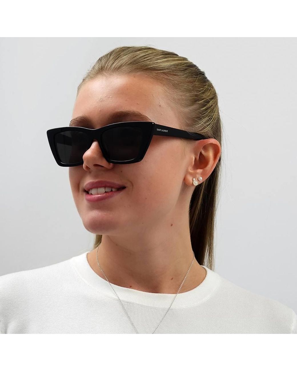 Saint Laurent Brown Cat Eye Sl 276 Mica Sunglasses