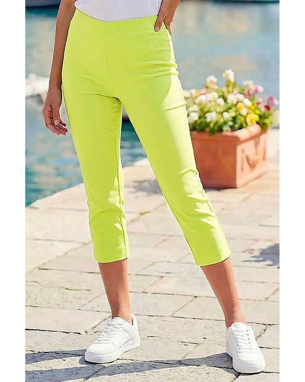 Roman Gray Cropped Stretch Trouser Capri Summer Leggings 3/4 Pedal Pushers
