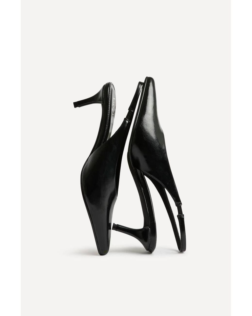 Linzi White Eliza Faux Leather Court Heels