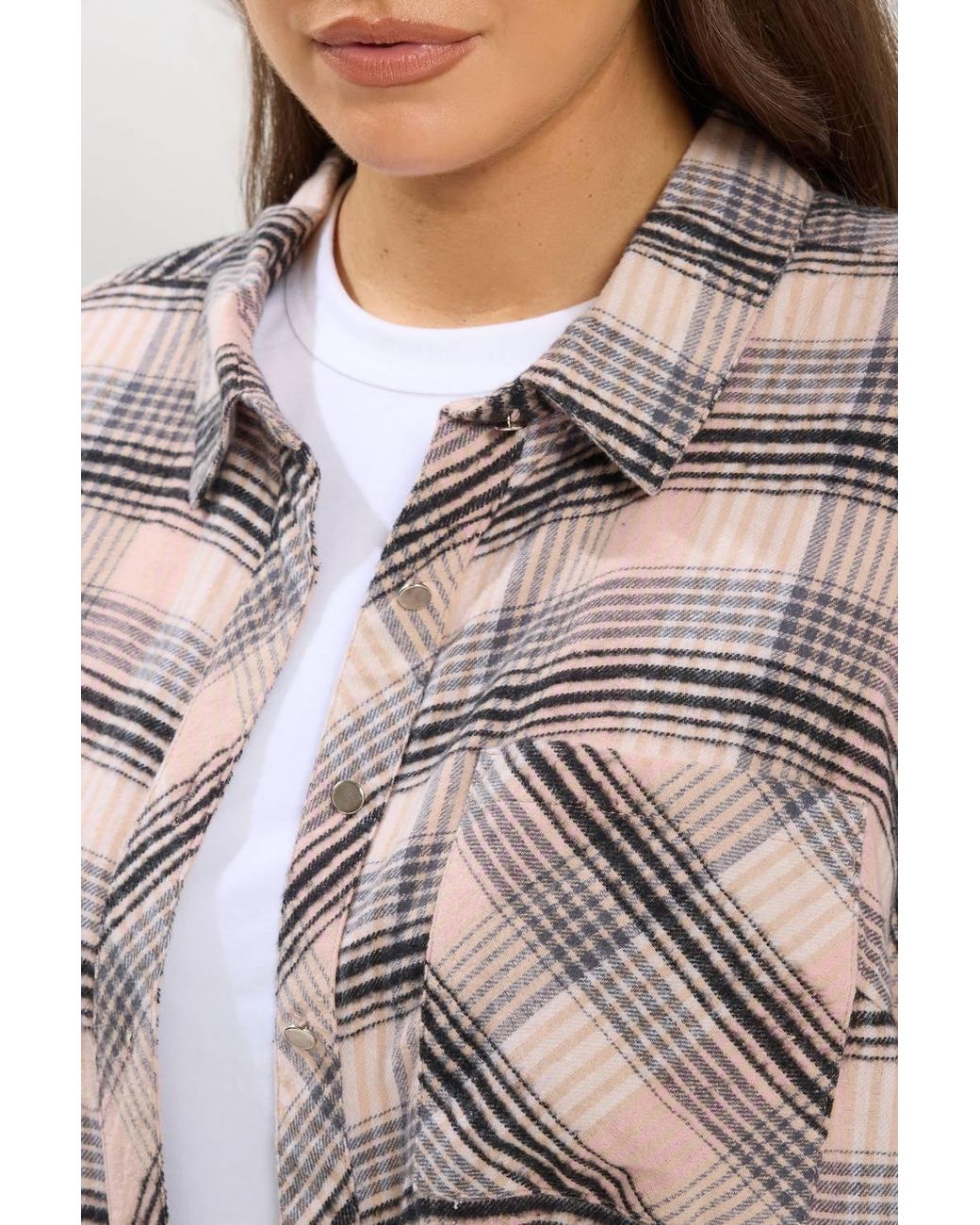 Yours Pink Check Boyfriend Shirt
