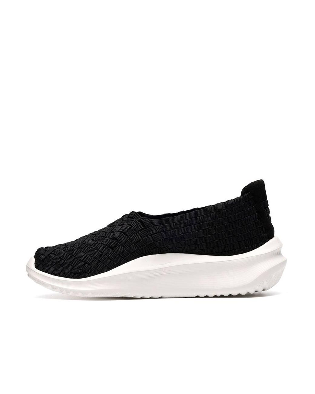 Clarks Black Solevana Weave Slip Ons
