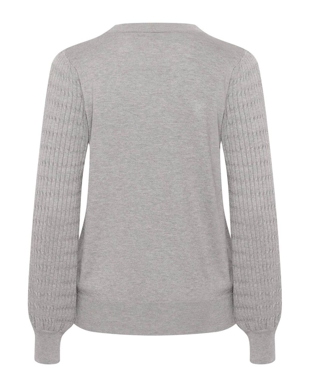 Kaffe Gray Kananna Round Neck Regular Fit Pullover