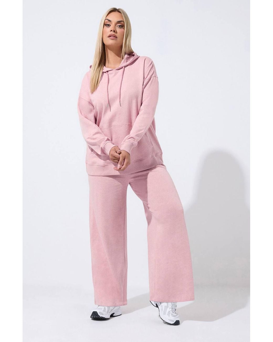 Yours Pink Hoodie & Wide Leg Jogger Set