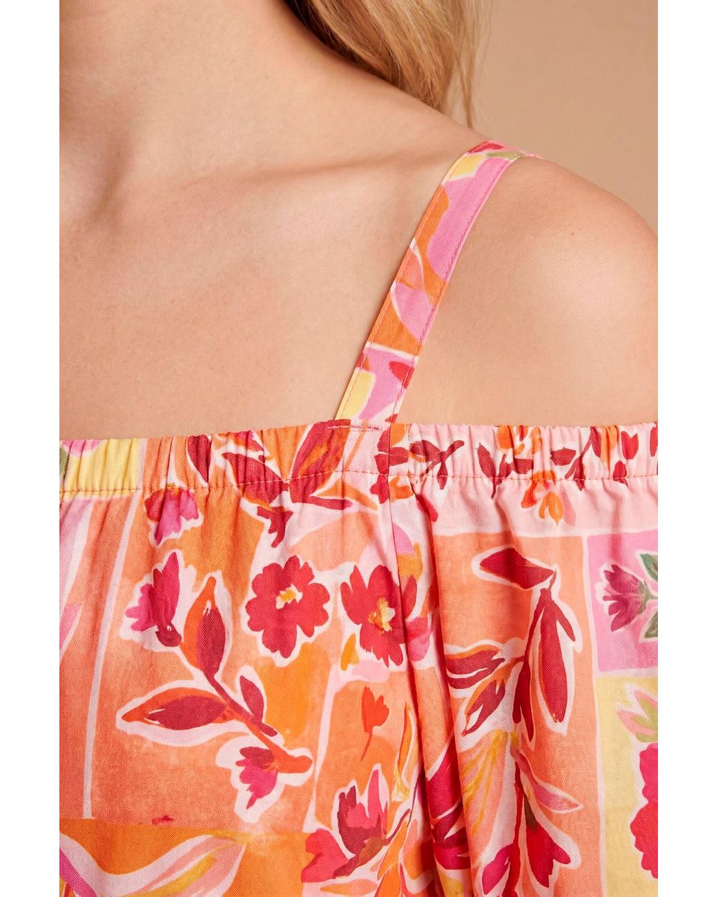 Dorothy Perkins Cold Shoulder Bardot Puff Sleeve Tiered Maxi Dress