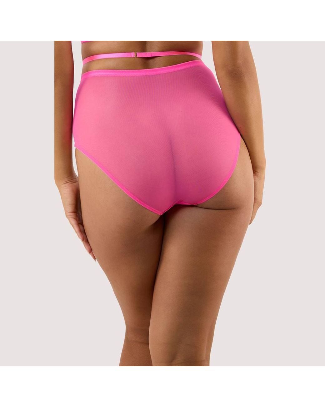 Playful Promises Pink Eddie Neon Crossover High Waist 'Brief'