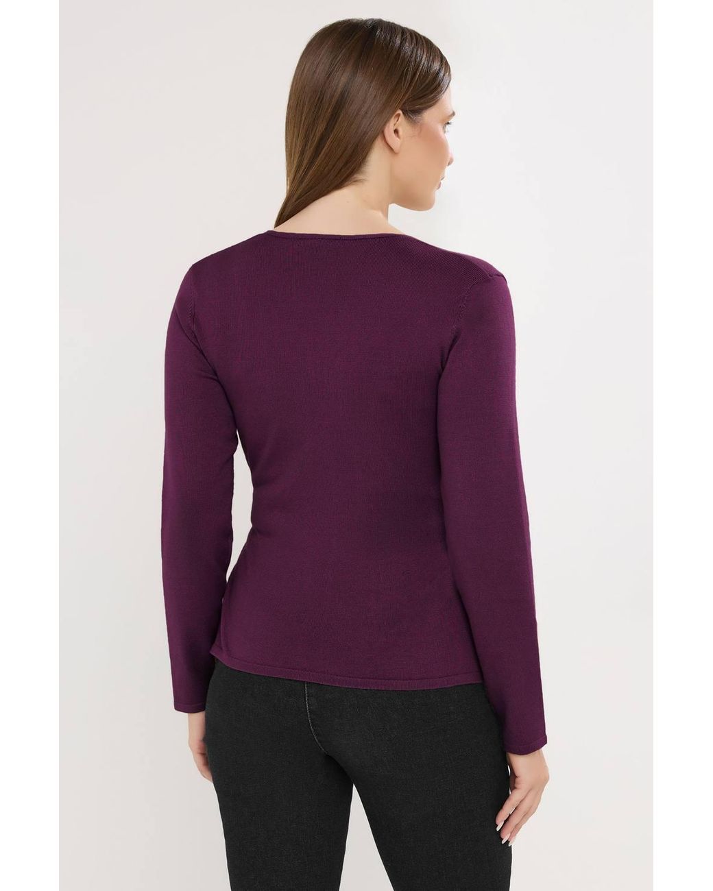 Star by Julien MacDonald Purple Metal Trim Detail Jumper