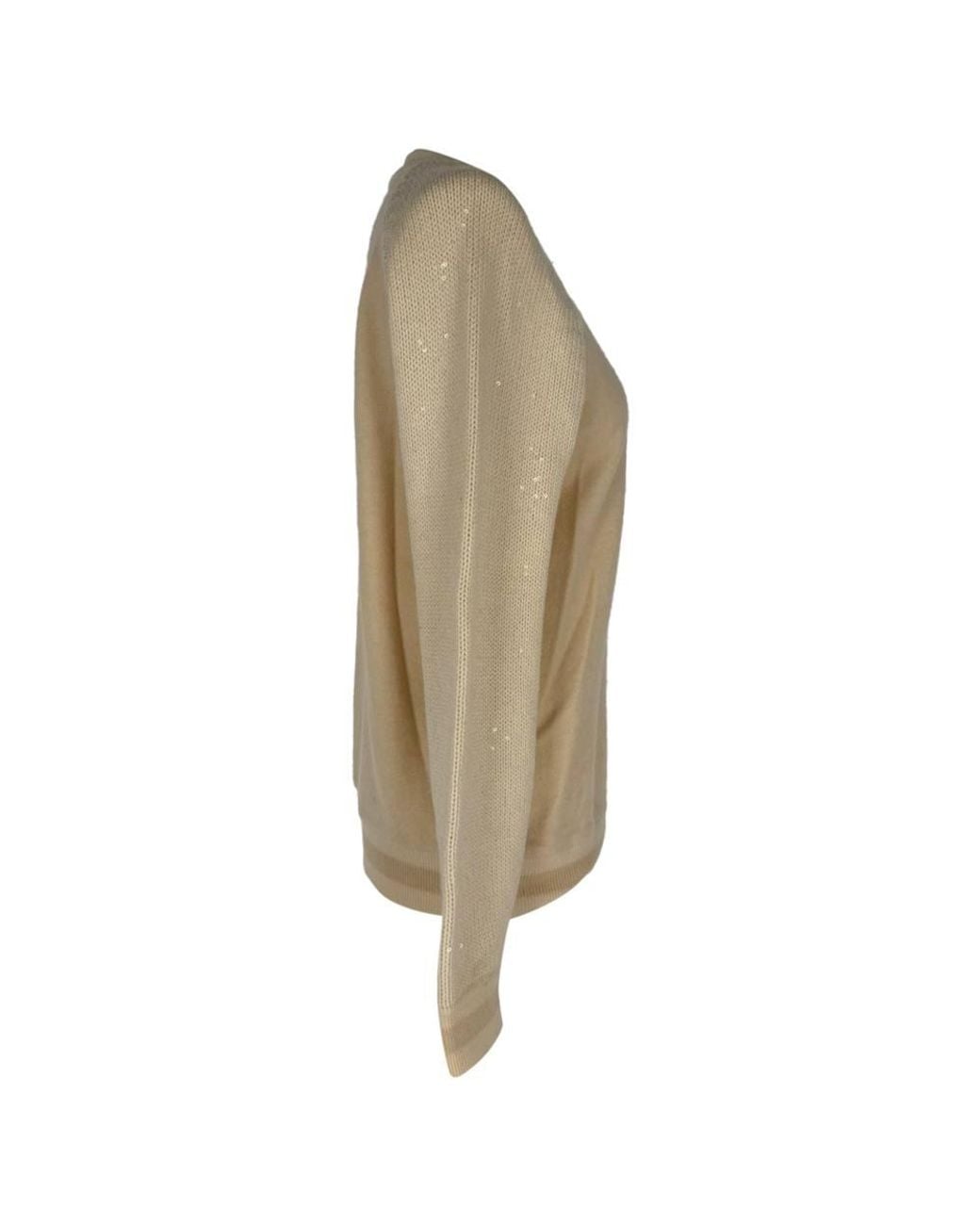 Brunello Cucinelli Natural Preloved Sequinned Sweater Polyamide Dress