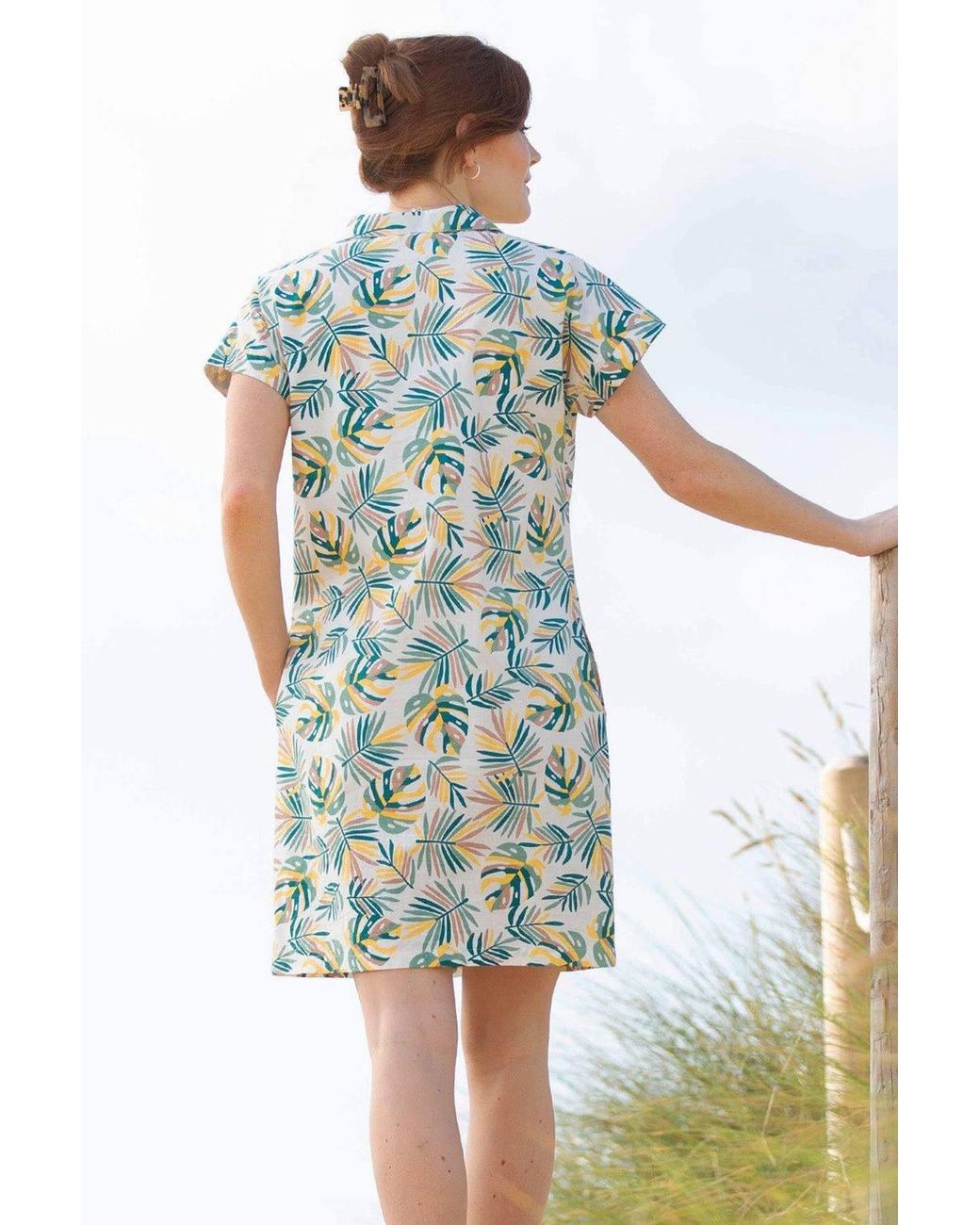 Kite Blue Chettle Slub Weave Dress