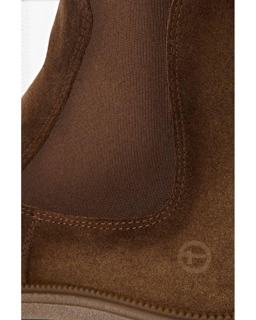 Infinity Leather Brown Tamaris Leather High Chelsea Ankle Boots