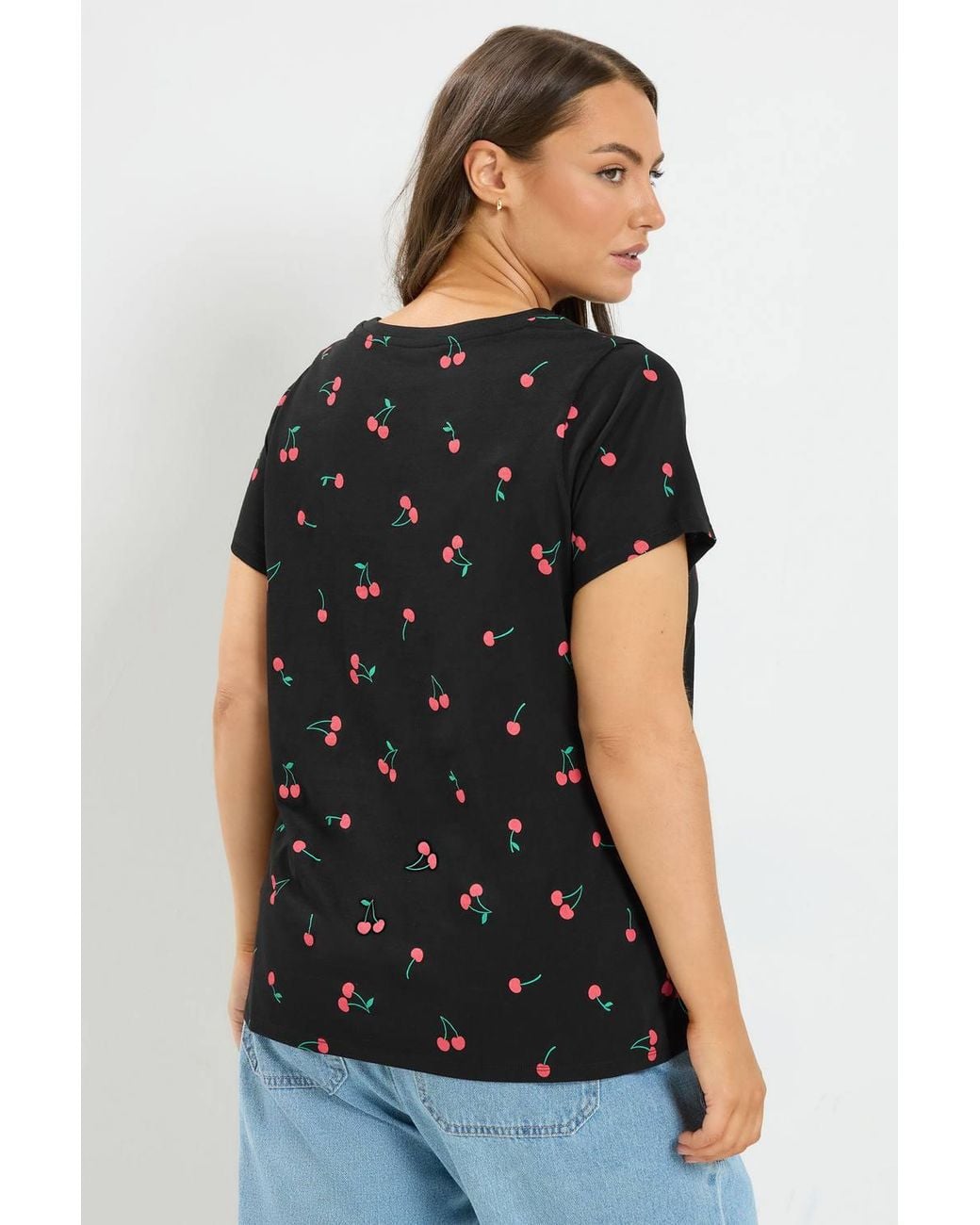 Yours Black 2 Pack Cherry T-Shirts