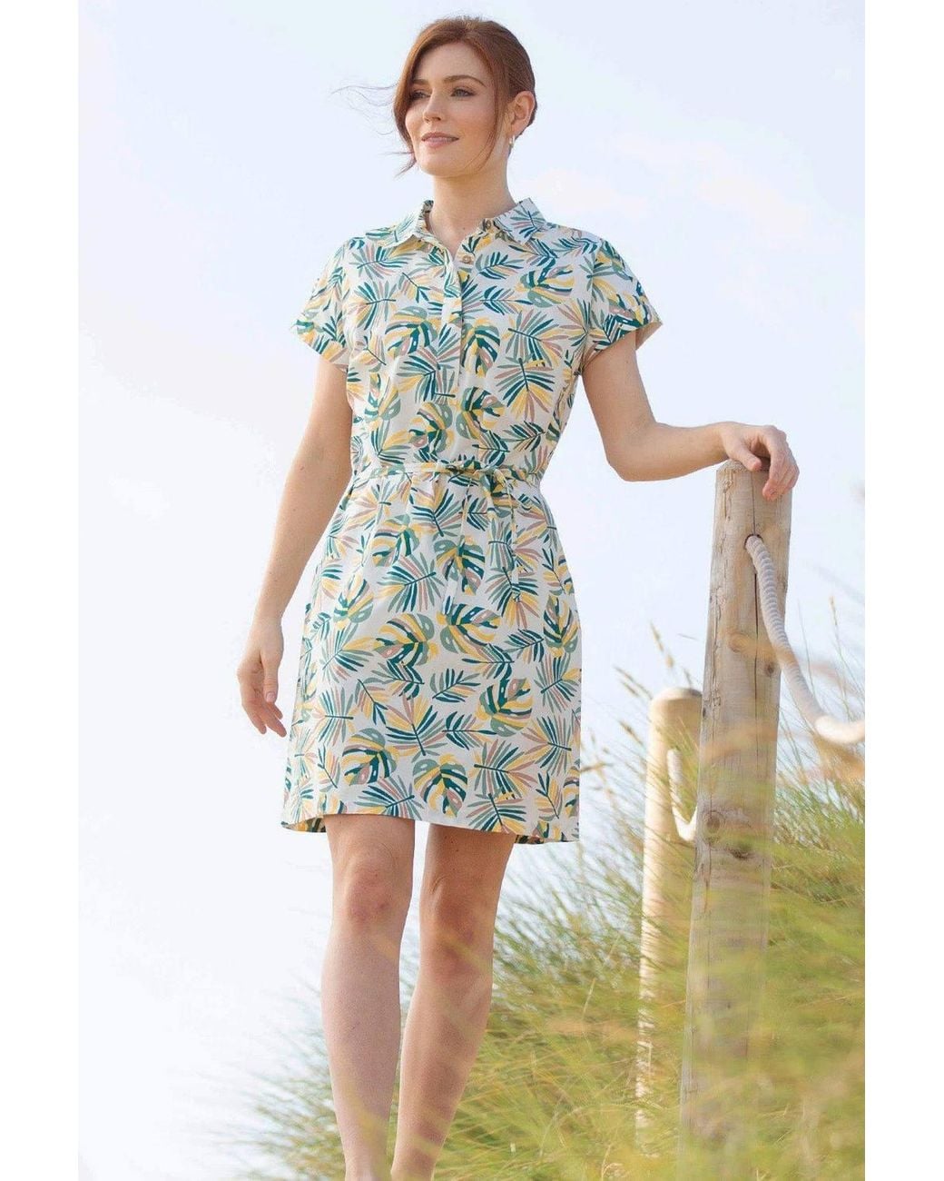 Kite Blue Chettle Slub Weave Dress