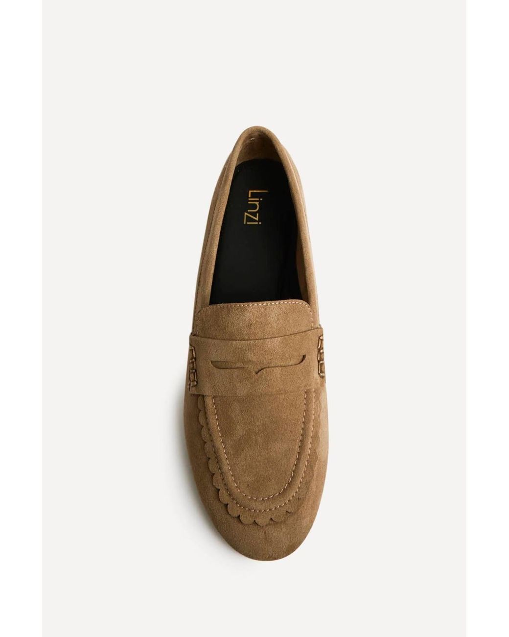 Linzi Gray Bree Suede Leather Penny Loafer