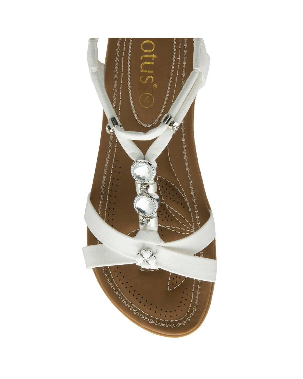 Lotus Metallic 'Daria' Flat Open-Toe Sandals