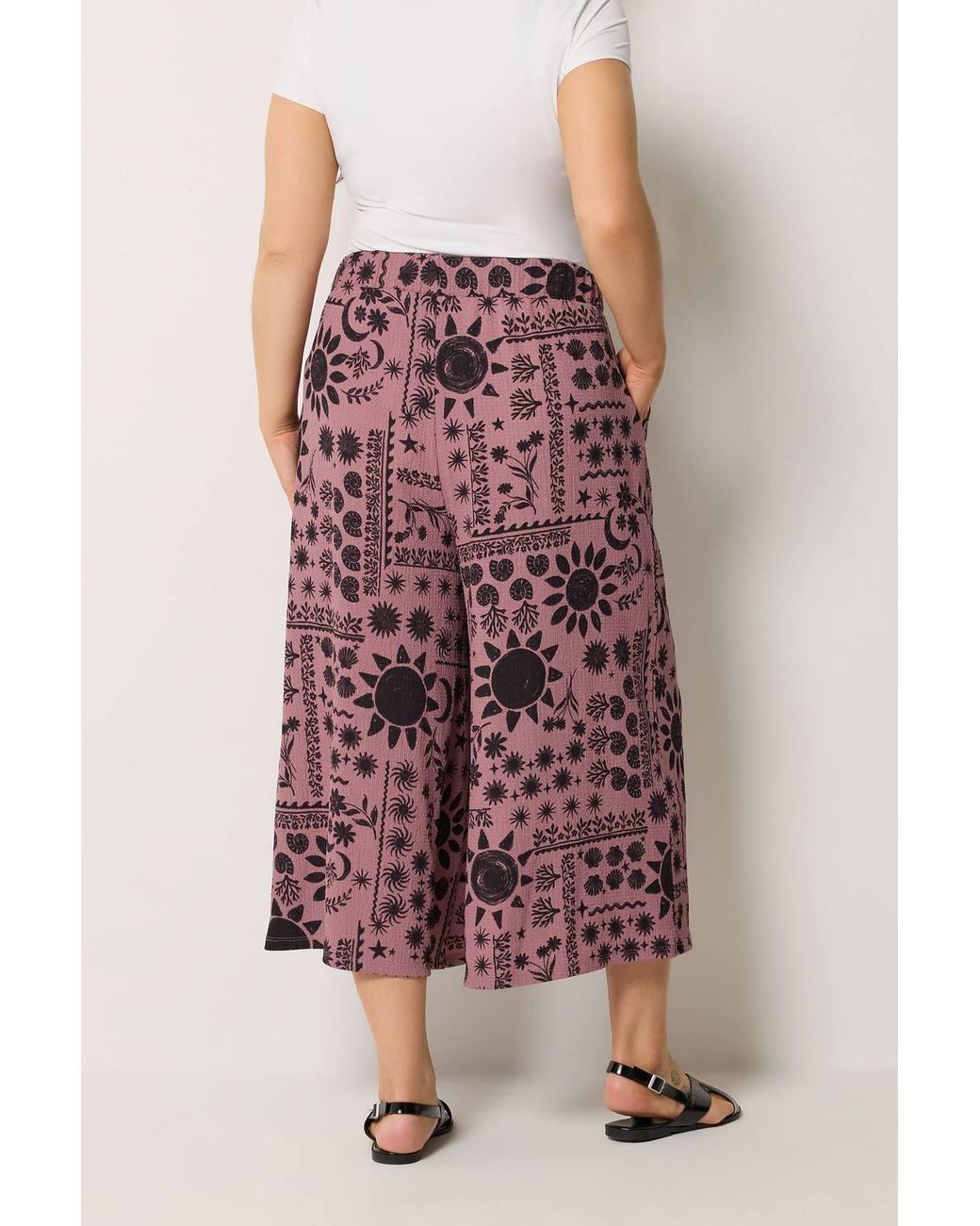 Yours Celestial Textured Culottes