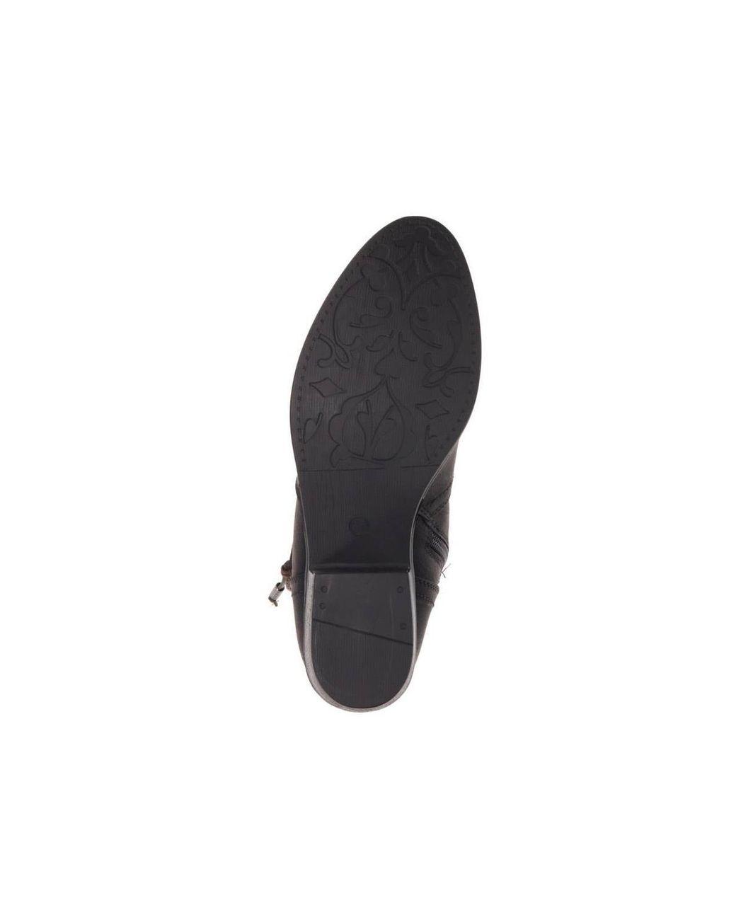 Pavers Black Western-Heeled Ankle Boots
