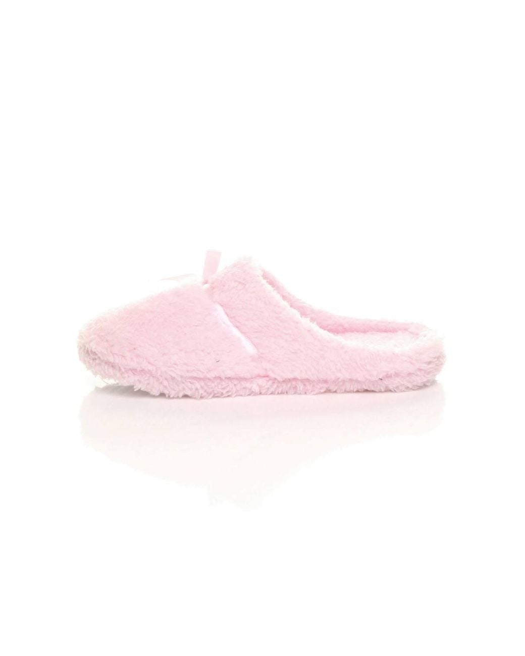 AJVANI Pink Fleece Mules Slippers