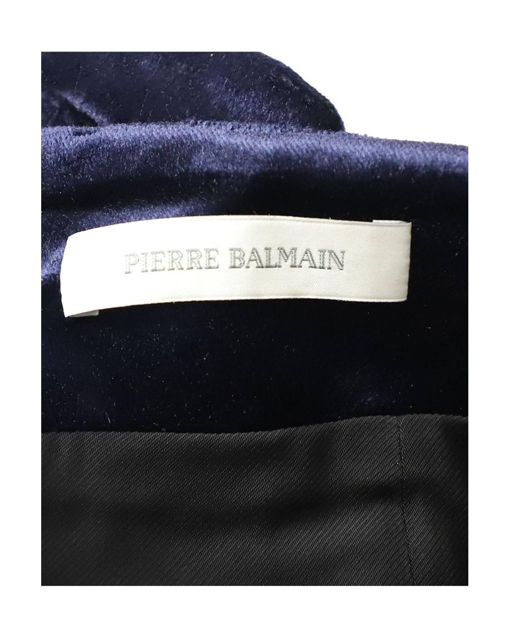 Balmain Blue Preloved Military Blazer & Shorts Set Velvet