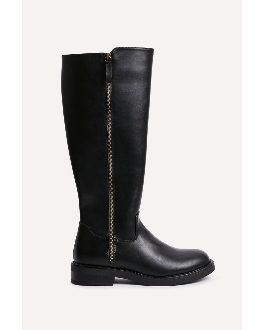 Linzi Black Roam Faux Leather High Leg Boot
