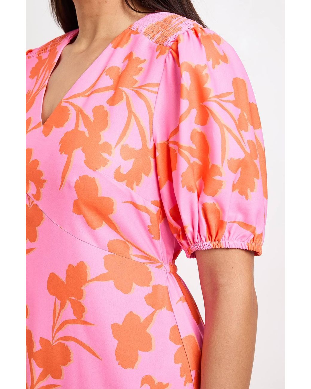Wallis Red Summer Floral Tea Dress